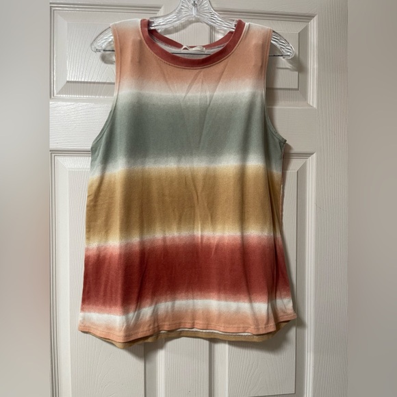 TWENTY SECOND Multi-Color Stripped Tank Top Size Large/XL - Picture 2 of 8